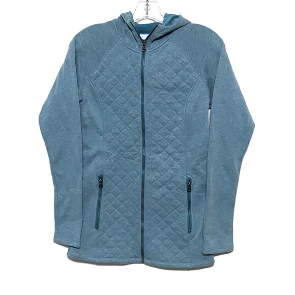 Columbia Soft Shell Jacket Womens XS Full Zip Quilted Hooded Gorpcore Outdoors - Picture 3 of 9